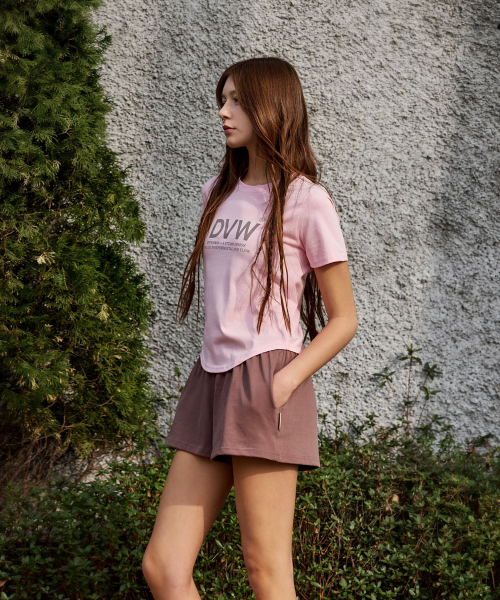 DEVIWEAR(デヴィウェア)の「DVWロゴ半袖Tシャツ DEVI-T0154-ピンク(Tシャツ/カットソー・レディース・ピンク・SMALL/MEDIUM)」の6枚目の写真