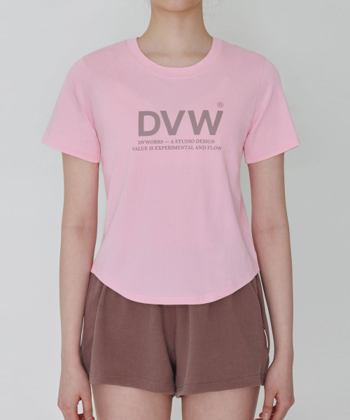 DEVIWEAR(デヴィウェア)の「DVWロゴ半袖Tシャツ DEVI-T0154-ピンク(Tシャツ/カットソー・レディース・ピンク・SMALL/MEDIUM)」の8枚目の写真