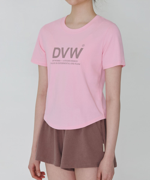 DEVIWEAR(デヴィウェア)の「DVWロゴ半袖Tシャツ DEVI-T0154-ピンク(Tシャツ/カットソー・レディース・ピンク・SMALL/MEDIUM)」の9枚目の写真