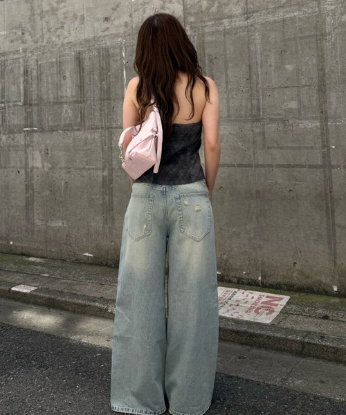 RAY CASSIN(レイカズン)の「【ドット / チェック】ホルターネックフリルホックトップス(Tシャツ/カットソー・レディース・ブラック系その他2/ライトベージュ/ホワイト系その他2/チャコールグレー・FREE)」の12枚目の写真