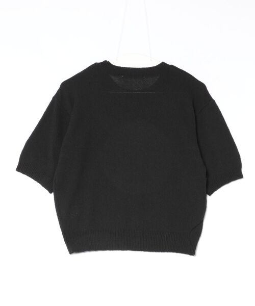 m.f.editorial（エムエフエディトリアル）の「【ストレッチ ハンドウォッシャブル】m.f.エディトリアル レディース ループヤーン クルー 半袖 サマーニット プルオーバー（ニット/セーター・レディース・ブラック/ブルー/ベージュ・FREE）」の4枚目の写真