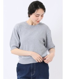 m.f.editorial（エムエフエディトリアル）の「【ストレッチ ハンドウォッシャブル】m.f.エディトリアル レディース ループヤーン クルー 半袖 サマーニット プルオーバー（ニット/セーター）」