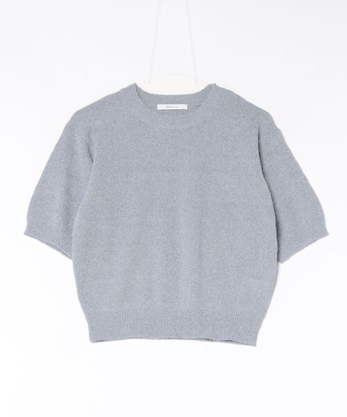 m.f.editorial（エムエフエディトリアル）の「【ストレッチ ハンドウォッシャブル】m.f.エディトリアル レディース ループヤーン クルー 半袖 サマーニット プルオーバー（ニット/セーター・レディース・ブラック/ブルー/ベージュ・FREE）」の6枚目の写真