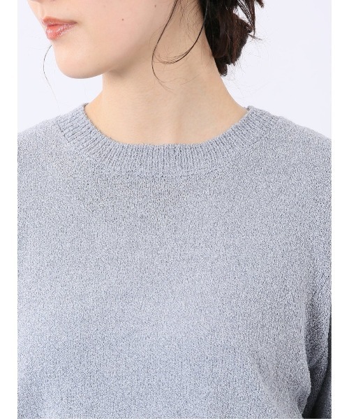 m.f.editorial（エムエフエディトリアル）の「【ストレッチ ハンドウォッシャブル】m.f.エディトリアル レディース ループヤーン クルー 半袖 サマーニット プルオーバー（ニット/セーター・レディース・ブラック/ブルー/ベージュ・FREE）」の13枚目の写真