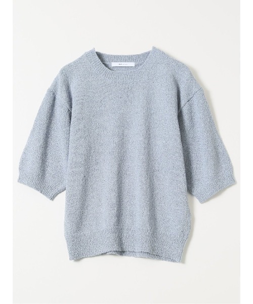 m.f.editorial（エムエフエディトリアル）の「【ストレッチ ハンドウォッシャブル】m.f.エディトリアル レディース ループヤーン クルー 半袖 サマーニット プルオーバー（ニット/セーター・レディース・ブラック/ブルー/ベージュ・FREE）」の8枚目の写真