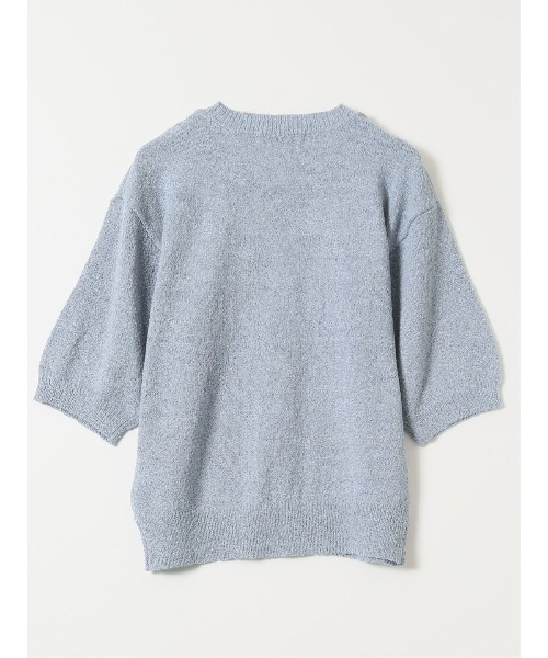 m.f.editorial（エムエフエディトリアル）の「【ストレッチ ハンドウォッシャブル】m.f.エディトリアル レディース ループヤーン クルー 半袖 サマーニット プルオーバー（ニット/セーター・レディース・ブラック/ブルー/ベージュ・FREE）」の7枚目の写真