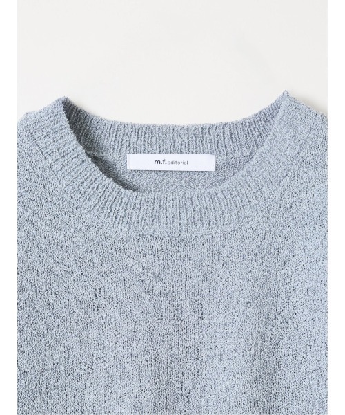 m.f.editorial（エムエフエディトリアル）の「【ストレッチ ハンドウォッシャブル】m.f.エディトリアル レディース ループヤーン クルー 半袖 サマーニット プルオーバー（ニット/セーター・レディース・ブラック/ブルー/ベージュ・FREE）」の11枚目の写真