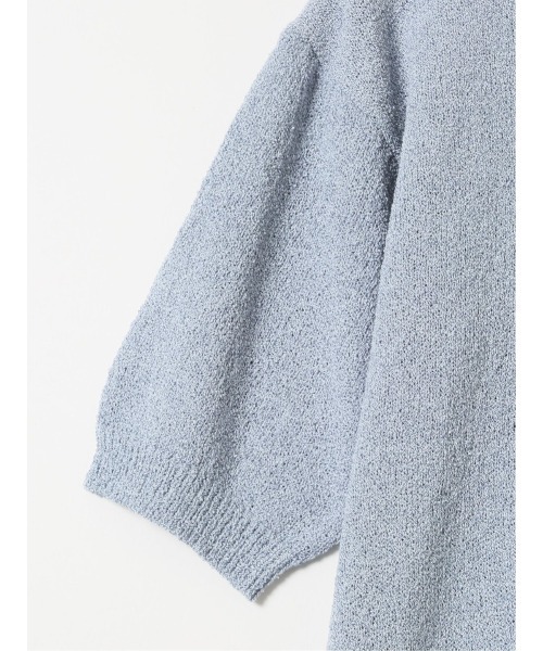 m.f.editorial（エムエフエディトリアル）の「【ストレッチ ハンドウォッシャブル】m.f.エディトリアル レディース ループヤーン クルー 半袖 サマーニット プルオーバー（ニット/セーター・レディース・ブラック/ブルー/ベージュ・FREE）」の10枚目の写真