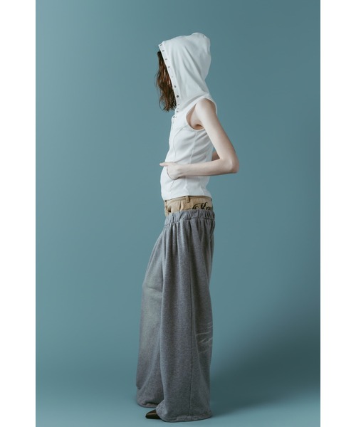 Knuth Marf（クヌースマーフ）の「snap-button hoodie（タンクトップ・レディース・ホワイト/チャコール/ネイビー・FREE）」の12枚目の写真