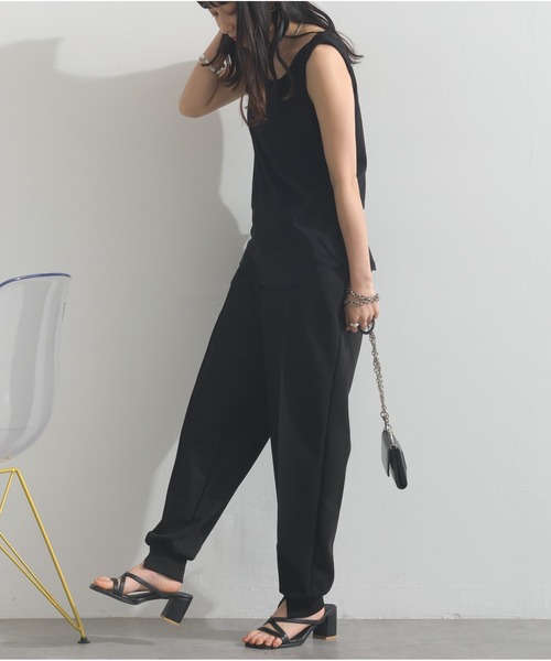 OandI（オーアンドアイ）の「センターシームジョガーパンツ（その他パンツ・レディース・チャコールグレー/ブラック・FREE）」の7枚目の写真
