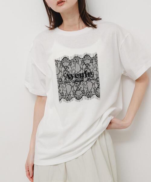 セール】レースロゴTシャツ（Tシャツ/カットソー）｜SENSE OF PLACE by