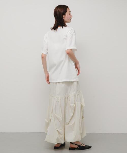 SENSE OF PLACE by URBAN RESEARCH(センスオブプレイスバイアーバンリサーチ)の「レースロゴTシャツ(Tシャツ/カットソー・レディース・ブラック/オフホワイト/チャコールグレー・ONE)」の8枚目の写真