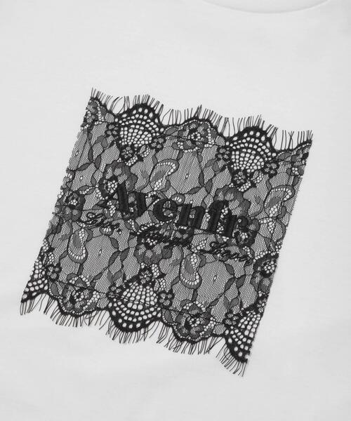 SENSE OF PLACE by URBAN RESEARCH(センスオブプレイスバイアーバンリサーチ)の「レースロゴTシャツ(Tシャツ/カットソー・レディース・ブラック/オフホワイト/チャコールグレー・ONE)」の11枚目の写真