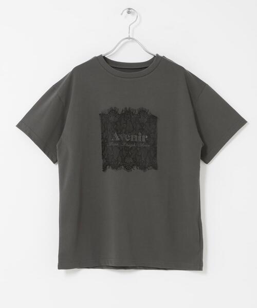 SENSE OF PLACE by URBAN RESEARCH(センスオブプレイスバイアーバンリサーチ)の「レースロゴTシャツ(Tシャツ/カットソー・レディース・ブラック/オフホワイト/チャコールグレー・ONE)」の22枚目の写真
