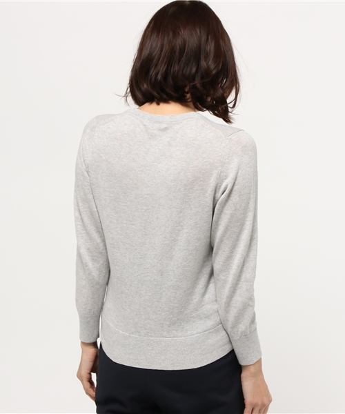 GLOBAL WORK(グローバルワーク)の「12ゲージコットンクルーカーディガン長袖/708510(カーディガン/ボレロ・レディース・ライトイエロー/ライトグレー/ライトピンク/カーキ/その他/ネイビー/ホワイト・SMALL/LARGE/MEDIUM)」の10枚目の写真