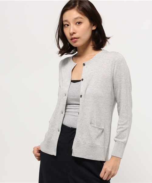 GLOBAL WORK(グローバルワーク)の「12ゲージコットンクルーカーディガン長袖/708510(カーディガン/ボレロ・レディース・ライトイエロー/ライトグレー/ライトピンク/カーキ/その他/ネイビー/ホワイト・SMALL/LARGE/MEDIUM)」の11枚目の写真