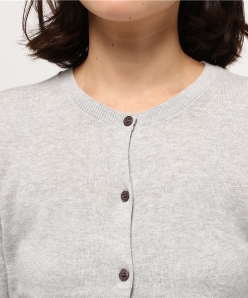 GLOBAL WORK(グローバルワーク)の「12ゲージコットンクルーカーディガン長袖/708510(カーディガン/ボレロ・レディース・ライトイエロー/ライトグレー/ライトピンク/カーキ/その他/ネイビー/ホワイト・SMALL/LARGE/MEDIUM)」の12枚目の写真