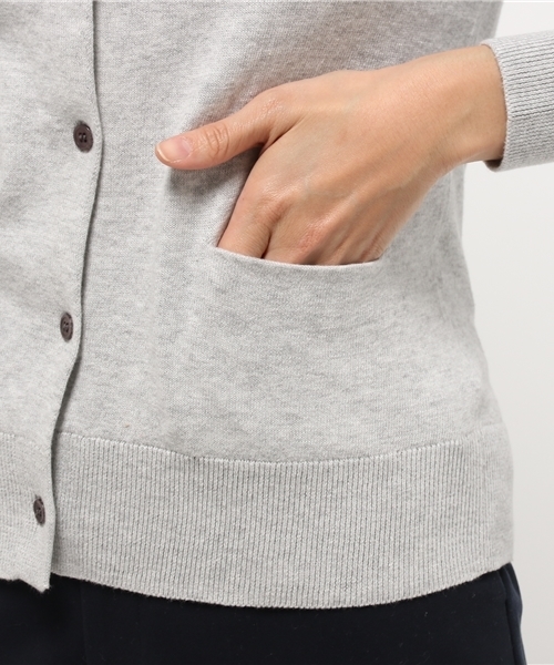 GLOBAL WORK(グローバルワーク)の「12ゲージコットンクルーカーディガン長袖/708510(カーディガン/ボレロ・レディース・ライトイエロー/ライトグレー/ライトピンク/カーキ/その他/ネイビー/ホワイト・SMALL/LARGE/MEDIUM)」の14枚目の写真