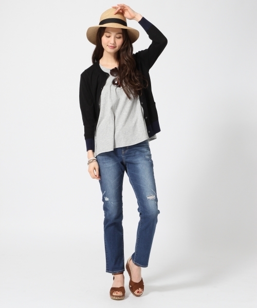 GLOBAL WORK(グローバルワーク)の「12ゲージコットンクルーカーディガン長袖/708510(カーディガン/ボレロ・レディース・ライトイエロー/ライトグレー/ライトピンク/カーキ/その他/ネイビー/ホワイト・SMALL/LARGE/MEDIUM)」の18枚目の写真