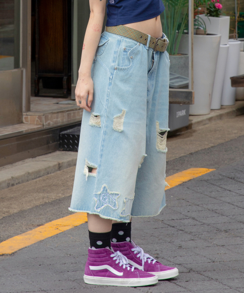 RuNaKi'Hu'（ルナキフ）の「WXP098 セイカイ デミッジ バミューダパンツ (スカイブルー)（その他パンツ・レディース・その他・1/2/3）」の3枚目の写真