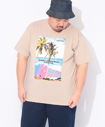 Tシャツ 半袖 メンズ 大きいサイズ サーフフォト クルーネック カットソー B&T CLUB (ビーアンドティークラブ)