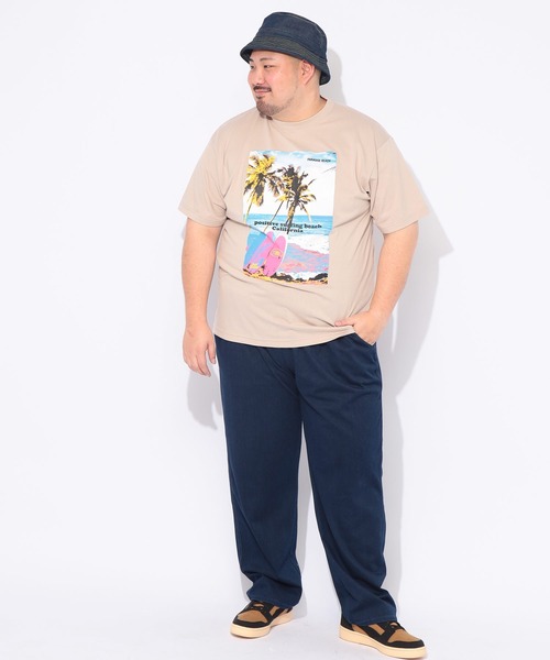 B&T CLUB(ビーティークラブ)の「Tシャツ 半袖 メンズ 大きいサイズ サーフフォト クルーネック カットソー B&T CLUB (ビーアンドティークラブ)(Tシャツ/カットソー・メンズ・ホワイト/ベージュ・X1(3L~4L)/X2(4L~5L)/X3(6L~7L))」の11枚目の写真