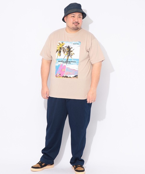 B&T CLUB(ビーティークラブ)の「Tシャツ 半袖 メンズ 大きいサイズ サーフフォト クルーネック カットソー B&T CLUB (ビーアンドティークラブ)(Tシャツ/カットソー・メンズ・ホワイト/ベージュ・X1(3L~4L)/X2(4L~5L)/X3(6L~7L))」の13枚目の写真