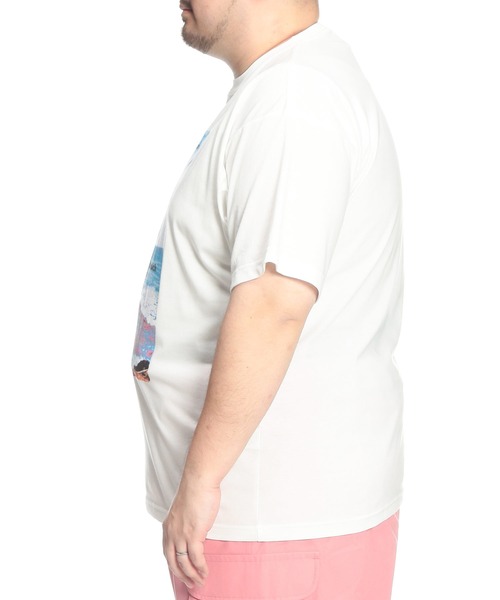 B&T CLUB(ビーティークラブ)の「Tシャツ 半袖 メンズ 大きいサイズ サーフフォト クルーネック カットソー B&T CLUB (ビーアンドティークラブ)(Tシャツ/カットソー・メンズ・ホワイト/ベージュ・X1(3L~4L)/X2(4L~5L)/X3(6L~7L))」の17枚目の写真
