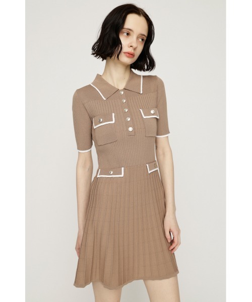 SLY(スライ)の「COLLARED FRONT PK S/OP カラードフロントポケットショートワンピース 夏服(ワンピース・レディース・ネイビー/ベージュ/ブラック・2/1)」の3枚目の写真