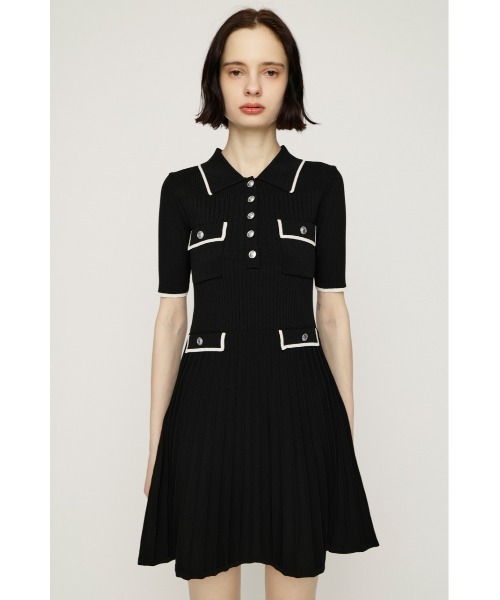 SLY(スライ)の「COLLARED FRONT PK S/OP カラードフロントポケットショートワンピース 夏服(ワンピース・レディース・ネイビー/ベージュ/ブラック・2/1)」の5枚目の写真