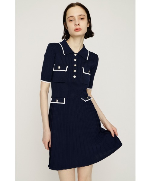 SLY(スライ)の「COLLARED FRONT PK S/OP カラードフロントポケットショートワンピース 夏服(ワンピース・レディース・ネイビー/ベージュ/ブラック・2/1)」の10枚目の写真