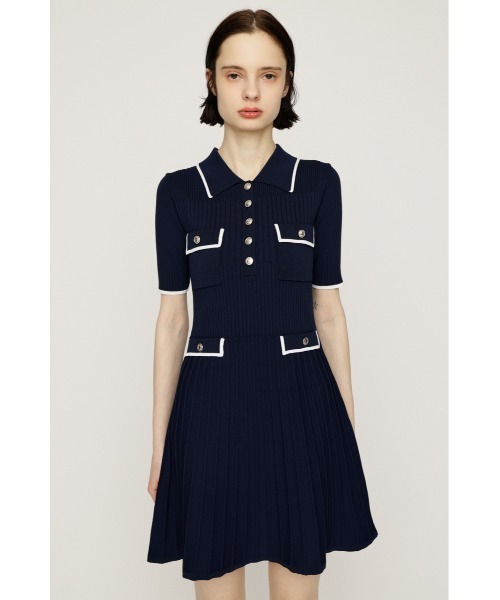 SLY(スライ)の「COLLARED FRONT PK S/OP カラードフロントポケットショートワンピース 夏服(ワンピース・レディース・ネイビー/ベージュ/ブラック・2/1)」の11枚目の写真