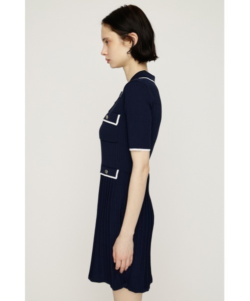 SLY(スライ)の「COLLARED FRONT PK S/OP カラードフロントポケットショートワンピース 夏服(ワンピース・レディース・ネイビー/ベージュ/ブラック・2/1)」の12枚目の写真