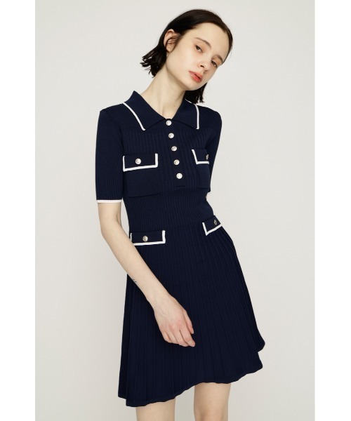 SLY(スライ)の「COLLARED FRONT PK S/OP カラードフロントポケットショートワンピース 夏服(ワンピース・レディース・ネイビー/ベージュ/ブラック・2/1)」の17枚目の写真