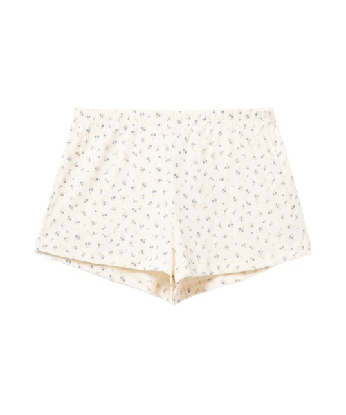 APEE BY A BATHING APE(エイピーバイアベイシングエイプ)の「HEART BADGE FLORAL PRINT POINTELLE SHORTS(その他パンツ・レディース・マルチ/アイボリー・SMALL/X-SMALL)」の1枚目の写真