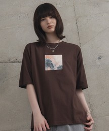 アブストラクト絵画 フロントプリント 半袖Tシャツ メンズ レディース
