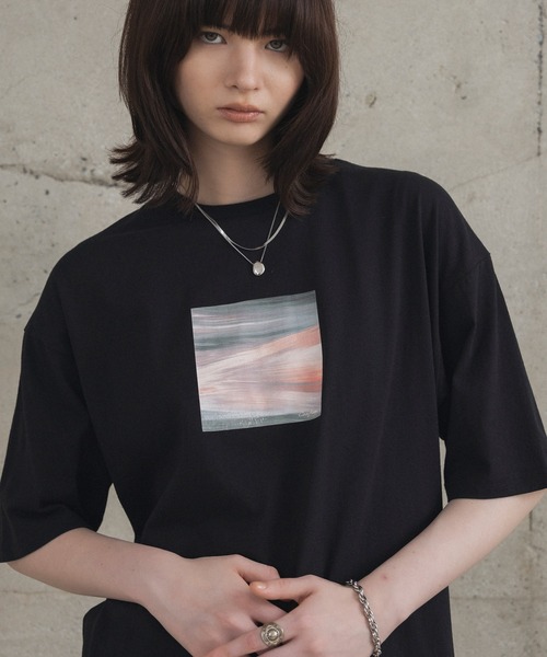 Confirm(コンファーム)の「アブストラクト絵画 フロントプリント 半袖Tシャツ メンズ レディース(Tシャツ/カットソー・メンズ・ブラック/ブラック系その他/ネイビー/ブラウン/ホワイト系その他/ホワイト・L/M)」の8枚目の写真