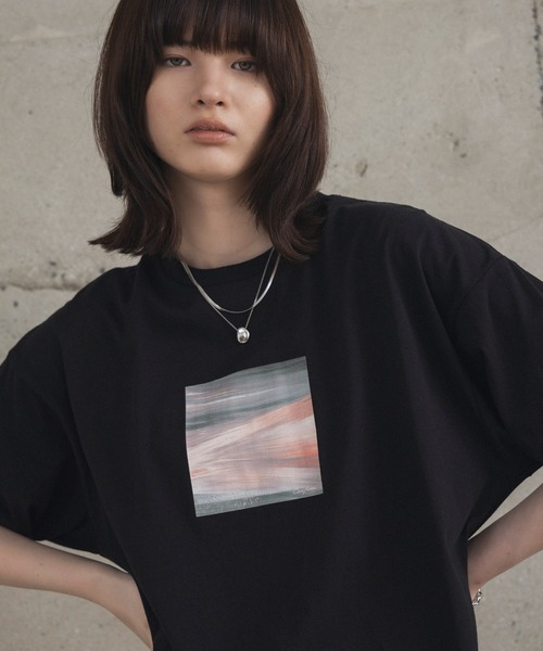 Confirm(コンファーム)の「アブストラクト絵画 フロントプリント 半袖Tシャツ メンズ レディース(Tシャツ/カットソー・メンズ・ブラック/ブラック系その他/ネイビー/ブラウン/ホワイト系その他/ホワイト・L/M)」の10枚目の写真