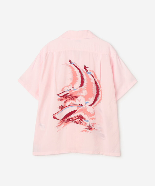 SUN SURF(サンサーフ)の「SUN SURF | ハワイアンシャツ “WATER SKIING” WOMEN(シャツ/ブラウス・レディース・オフホワイト/ピンク・S)」の4枚目の写真
