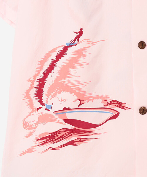 SUN SURF(サンサーフ)の「SUN SURF | ハワイアンシャツ “WATER SKIING” WOMEN(シャツ/ブラウス・レディース・オフホワイト/ピンク・S)」の11枚目の写真
