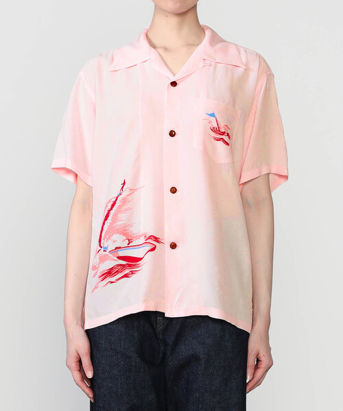 SUN SURF(サンサーフ)の「SUN SURF | ハワイアンシャツ “WATER SKIING” WOMEN(シャツ/ブラウス・レディース・オフホワイト/ピンク・S)」の14枚目の写真