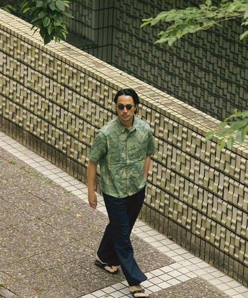SALVAGE PUBLIC(サルベージパブリック)の「SALVAGE PUBLIC / サルベージパブリック 別注 Hapa Jac Shirt 3(シャツ/ブラウス・メンズ・サファリグリーン・LARGE/MEDIUM)」の2枚目の写真