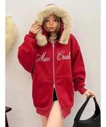 予約商品】パーカー（レッド/赤色系・ジップアップ）ファッション通販