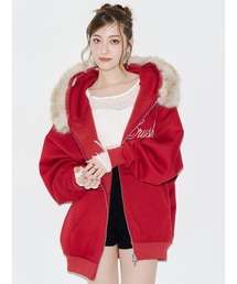 EVRIS（エヴリス）の「オーバーサイズ ZIP UPフーディー 秋服（パーカー）」