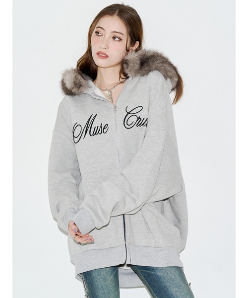 EVRIS(エヴリス)の「オーバーサイズ ZIP UPフーディー 秋服(パーカー・レディース・レッド/ブラック/グレー/ブラウン・FREE)」の18枚目の写真