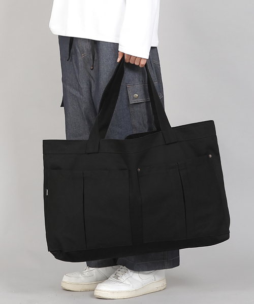 SAINTCREW(セントクルー)の「ダブルカーゴポケットEXワイドエコバッグDCP-160ブラック(エコバッグ/サブバッグ・メンズ・その他・フリー)」の2枚目の写真