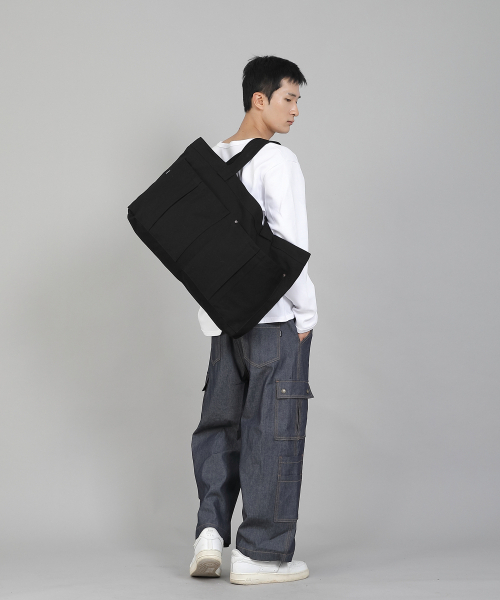 SAINTCREW(セントクルー)の「ダブルカーゴポケットEXワイドエコバッグDCP-160ブラック(エコバッグ/サブバッグ・メンズ・その他・フリー)」の11枚目の写真
