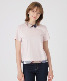 BLUE LABEL CRESTBRIDGE | 【一部店舗限定】パーシャルチェックカットソー(Tシャツ/カットソー)