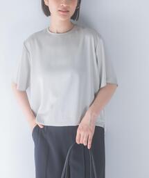 接触冷感 吸水速乾サテンブラウス