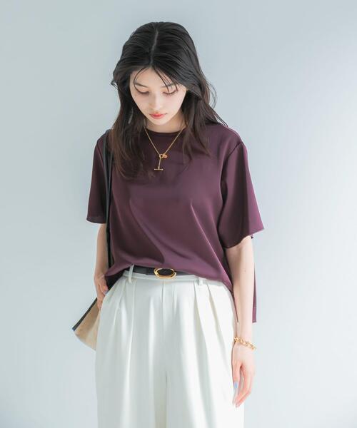 URBAN RESEARCH ROSSO WOMEN(アーバンリサーチ ロッソ)の「接触冷感 吸水速乾サテンブラウス(シャツ/ブラウス・レディース・ベージュ系その他/レッド系その他/ブラック・FREE)」の20枚目の写真